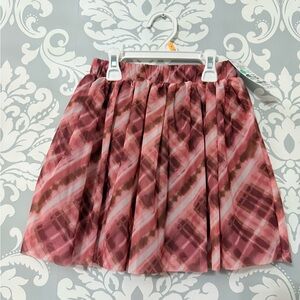 •‎ Osh Kosh Plaid Pink Mesh Skirt